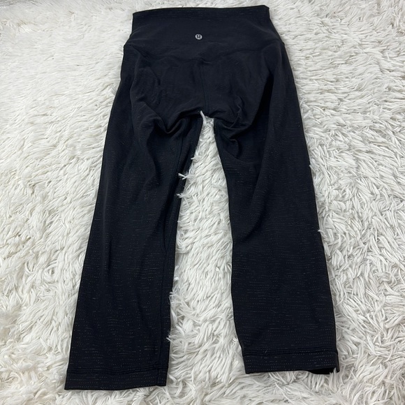 Lululemon Align Crop *21" Stride Emboss Black - Picture 5 of 6